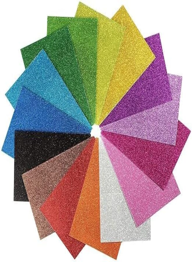 Freedy A4 Glitter Foam Sheet Sparkles (self Adhesive) 2 mm Thick 10 Different Color, for Art & Craft-D